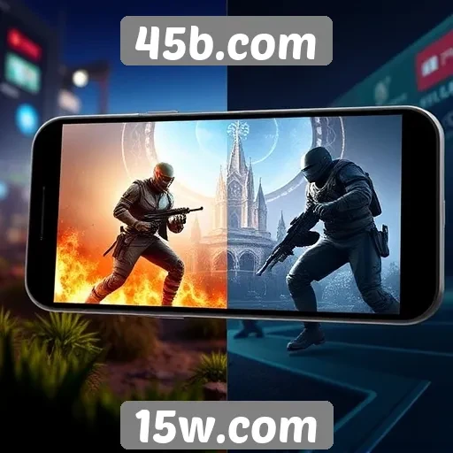Comparativo entre jogos móveis e de desktop no 45b.com